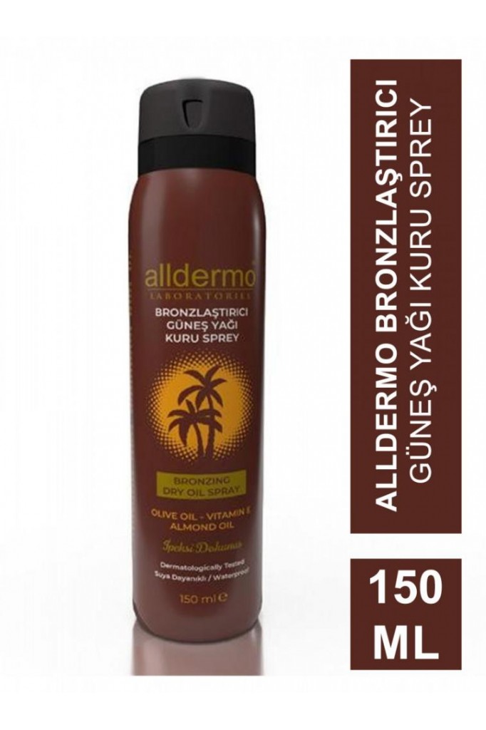 ALLDERMO BRONZLAŞTIRICI GÜNEŞ YAĞI KURU SPREY DRY OİL 150 ML