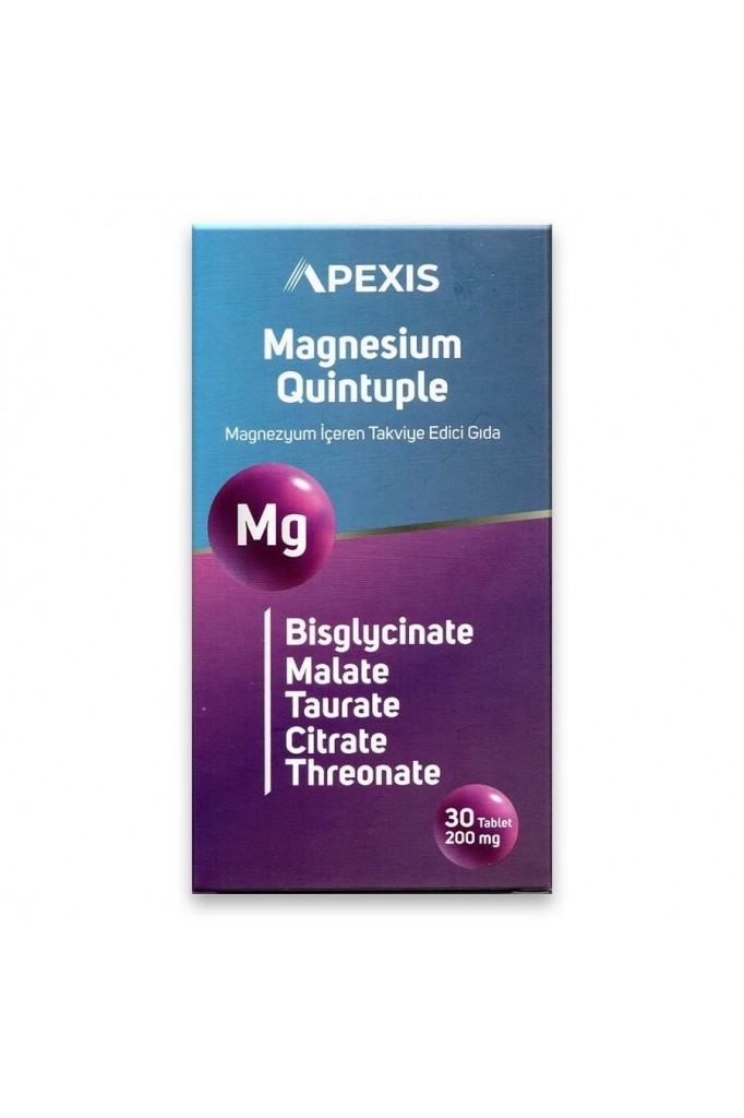 APEXİS MAGNESİUM QUİNTUPLE 200 MG 30 TB