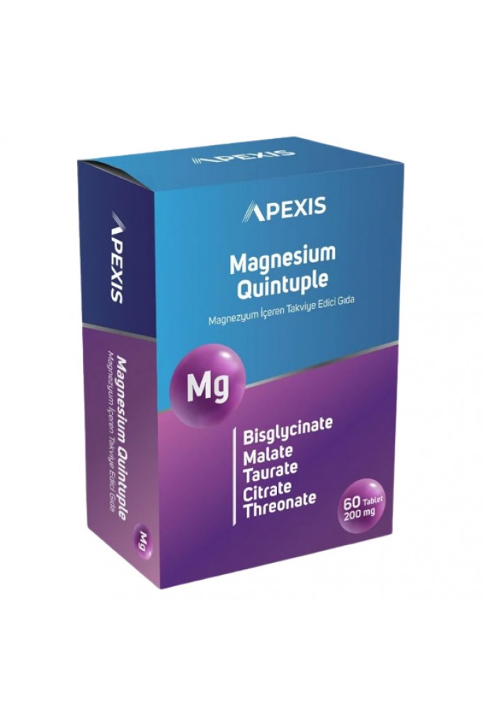 APEXİS MAGNESİUM QUİNTUPLE 200 MG 60 TB