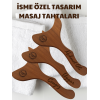 Beautysev İsme Özel Baskılı %100 Doğal ahşap masaj tahtası