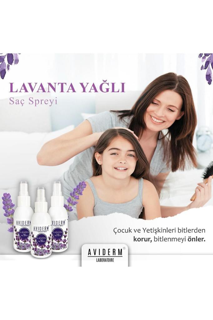 Aviderm Bit Kovucu Lavanta Yağlı Saç Spreyi 100 ml