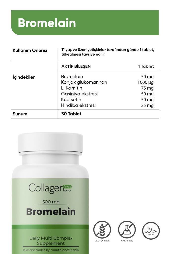 Bromelain 500 mg 30 tablet