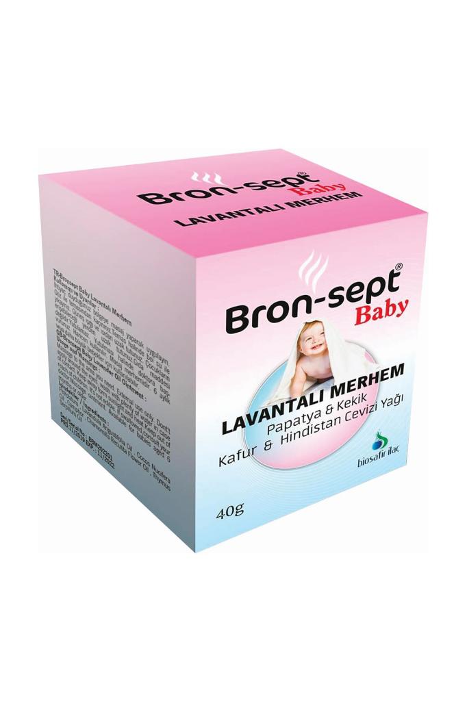 BRON-SEPT BABY LAVANTALI BEBEK KREMİ 40 GR (PAPATYA, KEKİK, KAFUR, HİNDİSTAN CEVİZİ YAĞI)