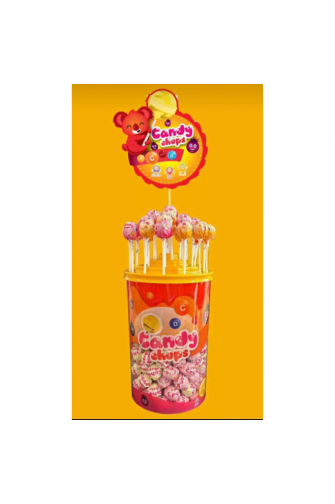 Candy chups Multivitaminli lolipop şeker 150 adet stand 