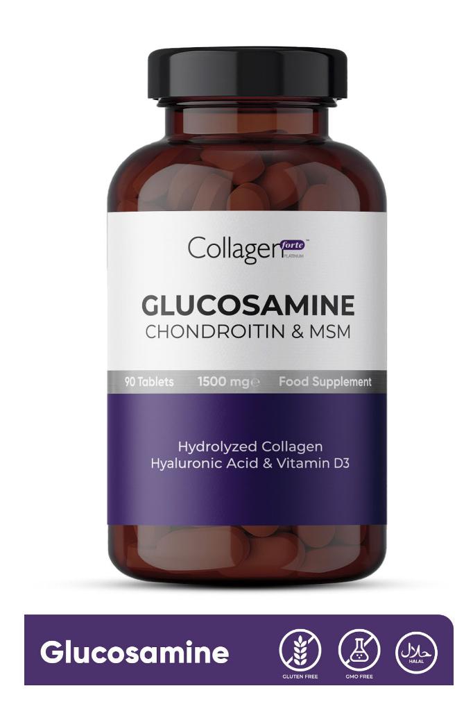 Collagen Forte Glucosamine, Chondroitin & Msm, Hidrolize Kolajen, Hyalüronik Asit Ve Vitamin D3, 90 Tablet