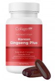 Kırmızı Kore Ginseng Plus, Hidrolize Kolajen, Vitamin B5-B6-B12 & Çinko, Softgel 1000mg