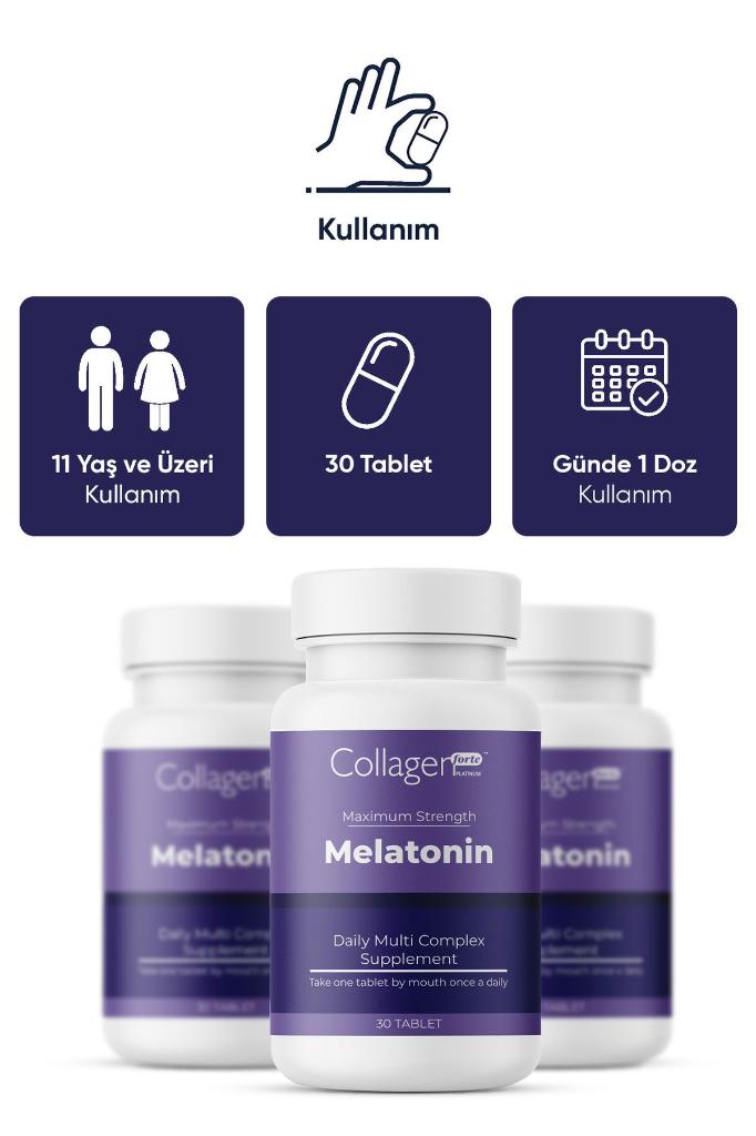 Melatonin 3mg, Hidrolize Kolajen, Vitamin B6, Lavanta, Papatya & Kedi Otu