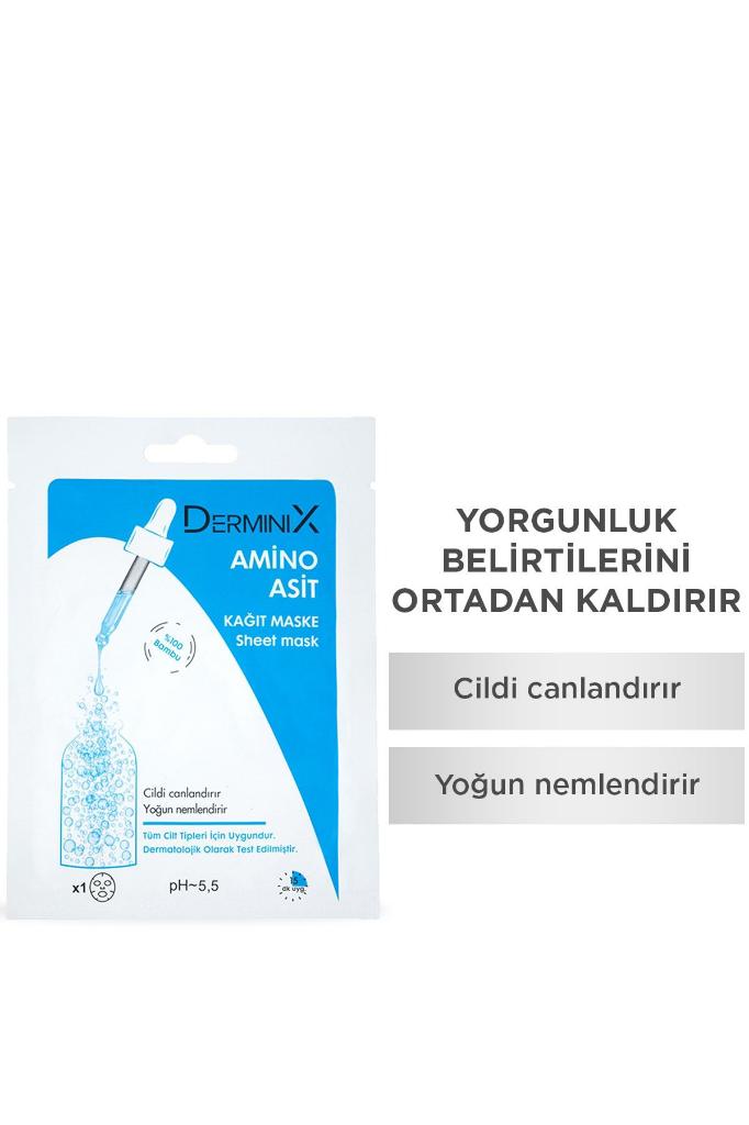 Derminix Amino Asit Kağıt Maske (Cildi canlandırıcı ve yoğun nemlendirici)