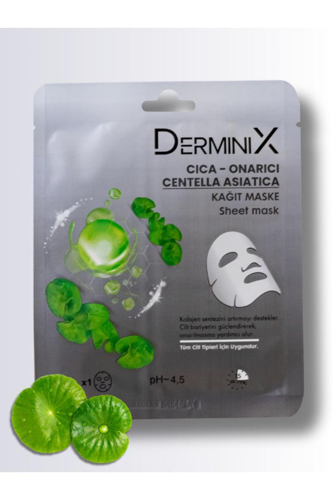 Derminix Cica Onarıcı Centella Asiatica Içeren Yüz Kağıt Maskesi