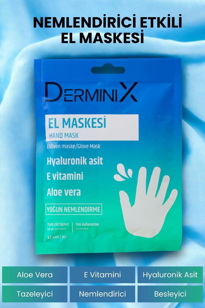 Derminix Hyaluronik Asit & E Vitamini & Aloe Vera Nemlendirici El Maskesi