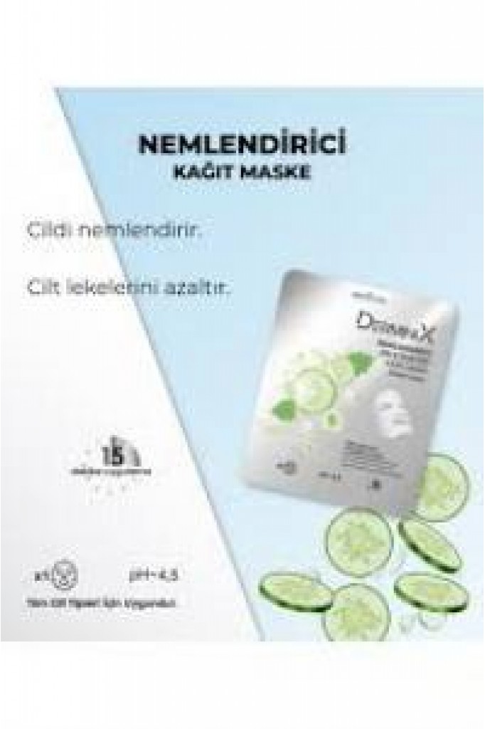 derminix nemlendirici salatalık özlü Yüz Kağıt Maskesi