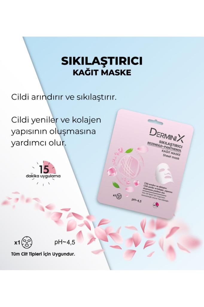 Derminix Sıkılaştırıcı Rezene Ve D-panthenol Içeren Yüz Kağıt Maskesi