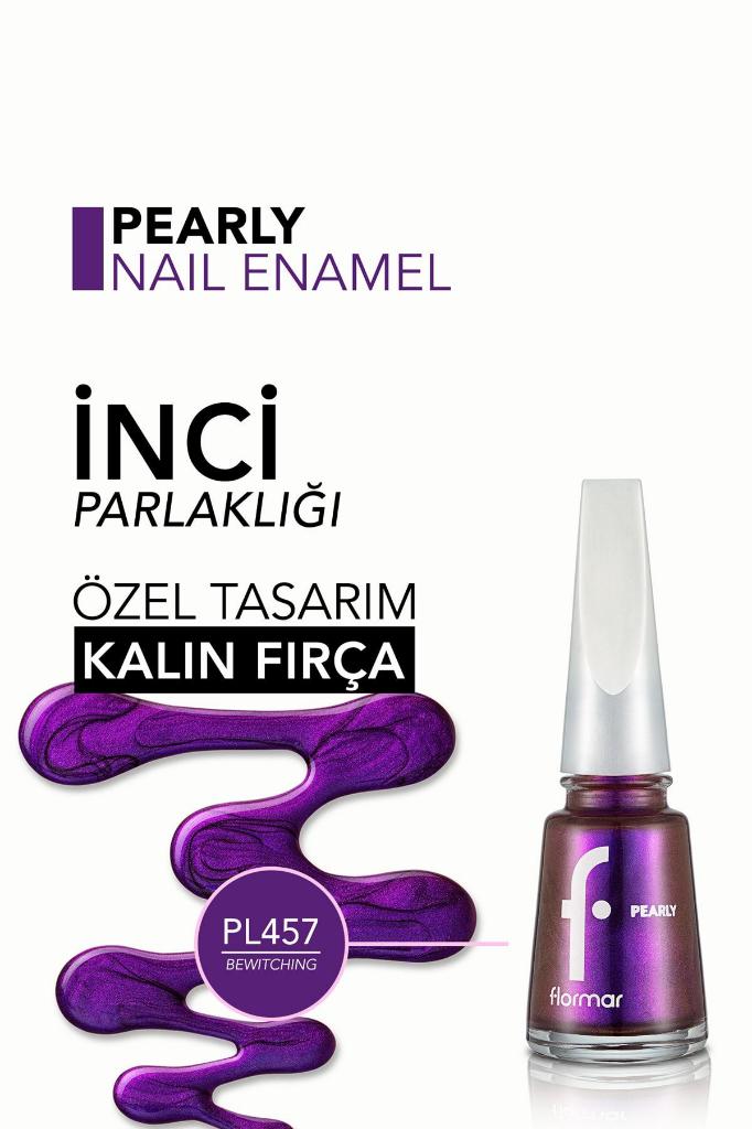 Flormar Sedefli Parlak Oje (MOR) - Pearly Nail Enamel - Pl457 Bewitching - 8682536035651