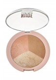 Golden Rose 3' Lü Aydınlatıcı & Allık & Bronzer - Nude Look Baked Trip Face Powder 8691190967499