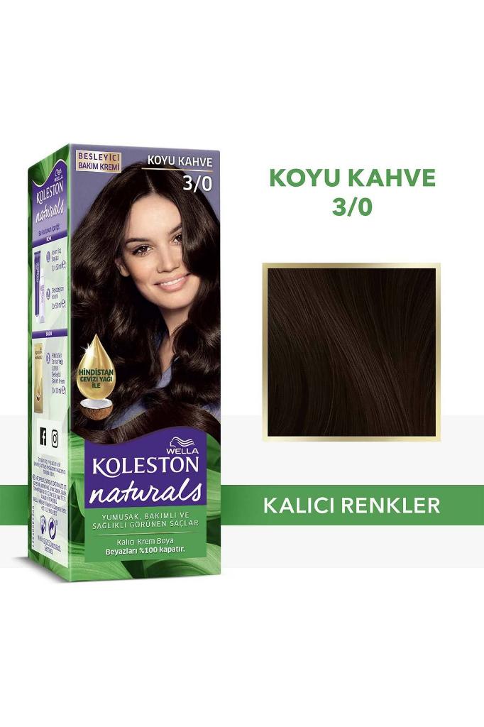 Koleston Naturals Saç Boyası 3/0 Koyu Kahve