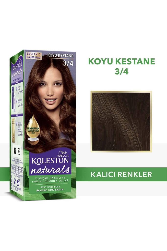 Koleston Naturals Saç Boyası 3/4 Koyu Kestane