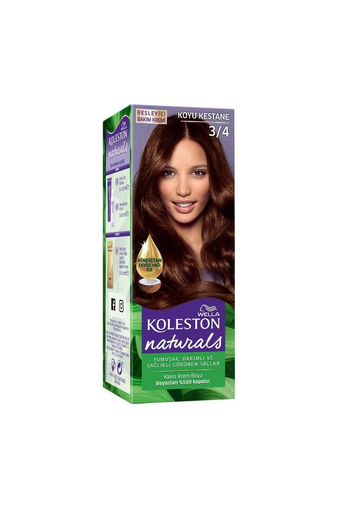 Koleston Naturals Saç Boyası 3/4 Koyu Kestane