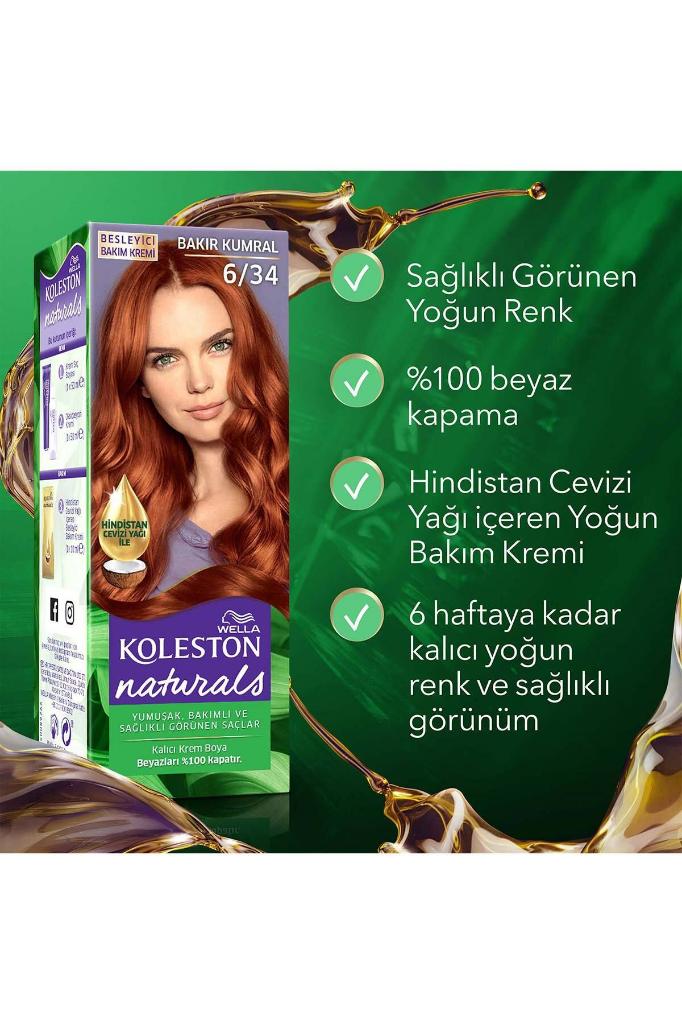 Koleston Naturals Saç Boyası 6/34 Bakır Kumral