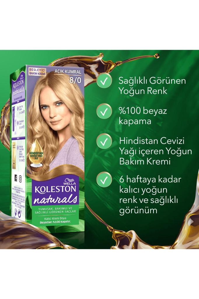 Koleston Naturals Saç Boyası 8/0 Açık Kumral