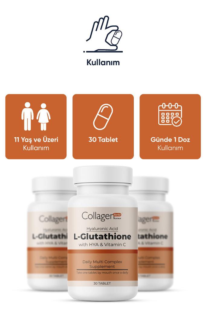 L-Glutathione, Hyalüronik Asit & Vitamin C