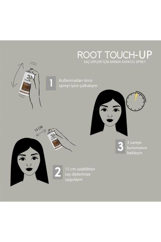 Root Touch up Saç Dipleri Için Anında Kapatıcı Sprey 75 ml - Kahverengi