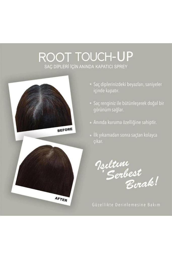 Root Touch up Saç Dipleri Için Anında Kapatıcı Sprey 75 ml - Kahverengi