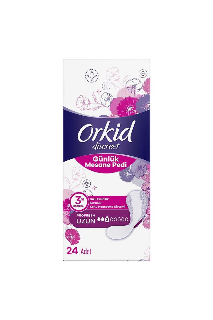 Orkid günlük Mesane Pedi Uzun 24 Ped