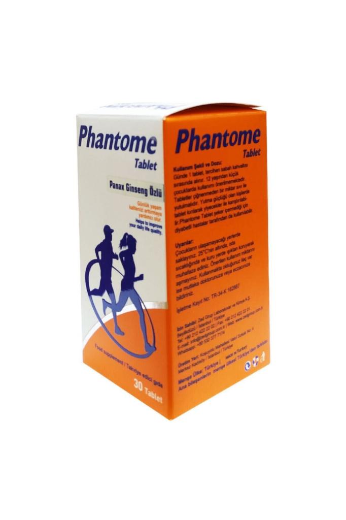 phantome Panax Ginseng Özlü Vitamin C 30 Tablet Multivitamin Gıda Takviyesi