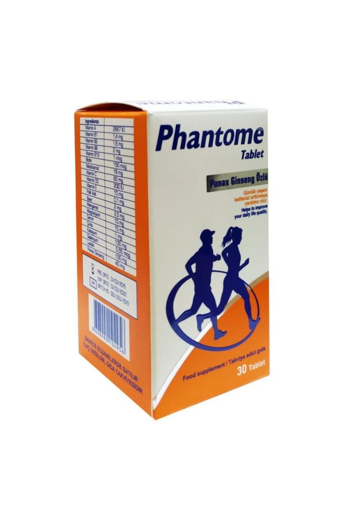phantome Panax Ginseng Özlü Vitamin C 30 Tablet Multivitamin Gıda Takviyesi