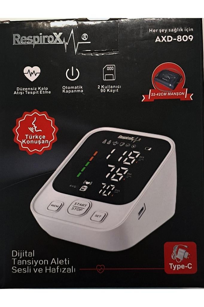 Respirox Axd809 Koldan Ölçer Konuşan Adaptörlü Tansiyon Aleti