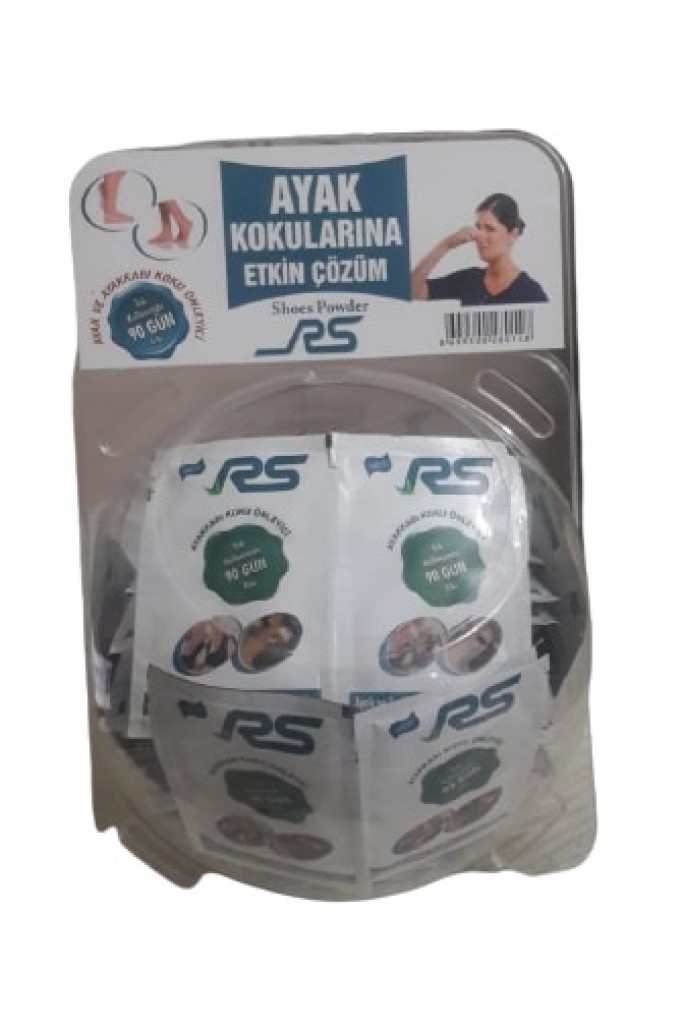 RS AYAK VE AYAKKABI KOKUSU GİDERİCİ TOZ 10 GR 48 li fanus