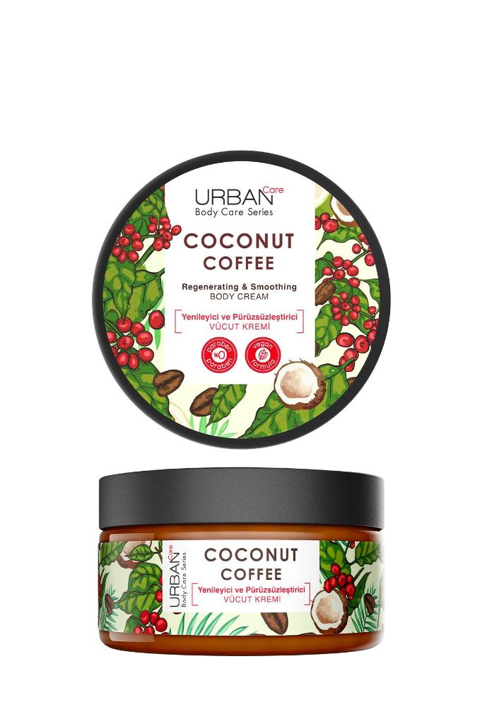 Urban Care Coconut Coffee Yenileyici ve Pürüzsüzleştirici Vücut Kremi 200 ml-Vegan