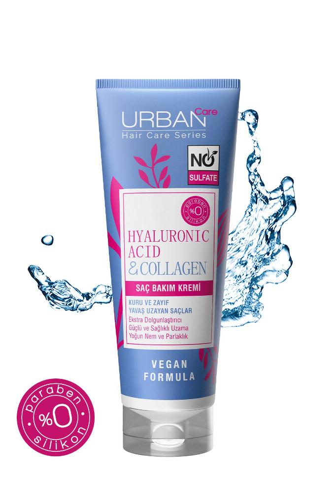 Urban Care Hyaluronik Asit&kolajen Kuru Ve Cansız Saçlara Özel Saç Bakım Kremi-sülfatsız-250 ml