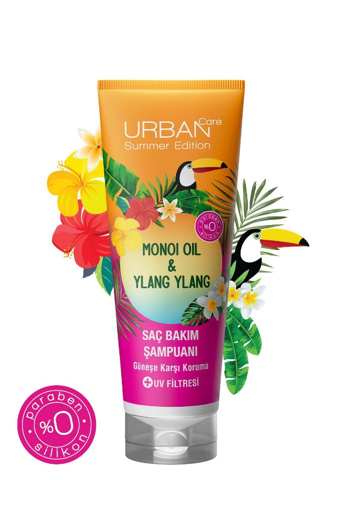 Urban Care Summer-Monoi Yağı & Ylang Ylang Güneş Koruyucu Saç Bakım Şampuanı-Vegan-250 ML