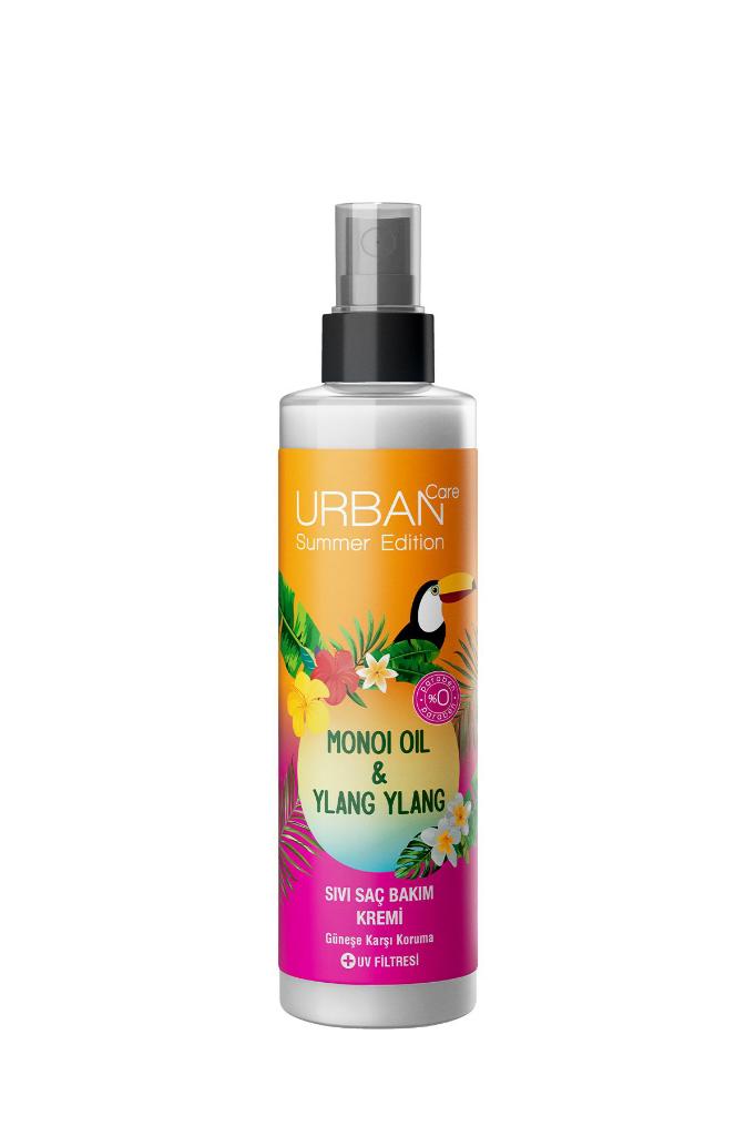 Urban Care Summer-Monoi Yağı&Ylang Ylang Güneş Koruyucu Sıvı Saç Bakım Kremi-Vegan-200ML