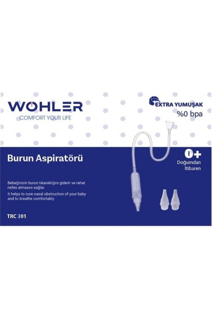 WOHLER BABY NAZAL BURUN ASPİRATÖRÜ + 2 ADET YEDEK UÇ