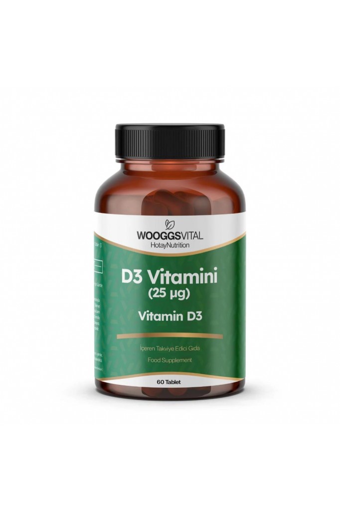 WOOGGS VİTAL D3 VİTAMİNİ 25 mcg 60 TABLET